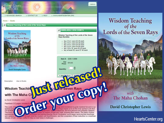 David Announces the Release of Our New Book: Wisdom Teaching of the Lords of the Seven Rays (VIDEO)